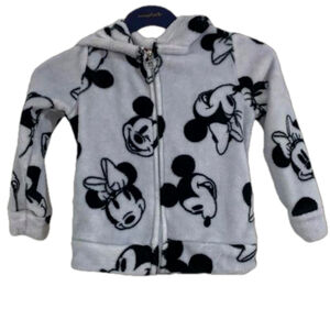 ⭐️ 3/$20 Girls' Disney Junior Mickey Mouse Hoodie Jacket 5T Gray Black